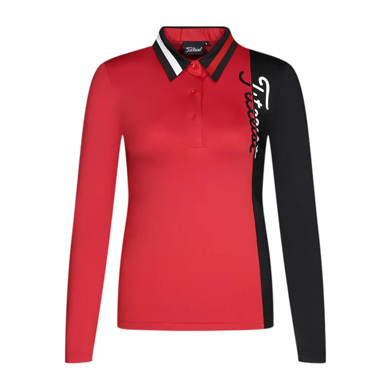 Autumn New Golf Dress Women's Top Long Sleeve Elastic Fast Dry Fashion Slim Fit Sports High Quality Breathable Polo Shirt