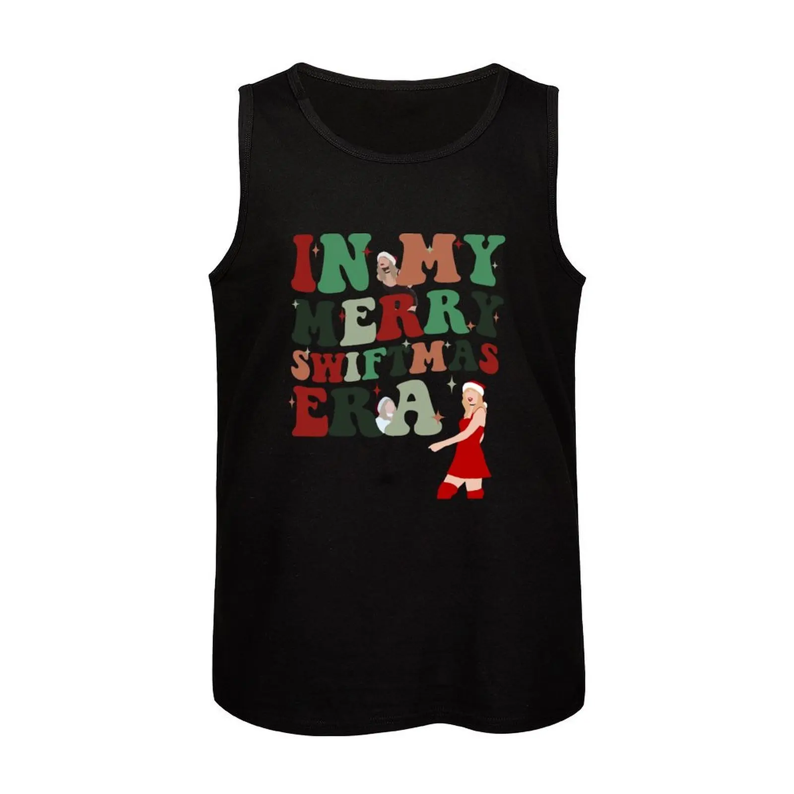 Фото Футболка In My Merry Swiftmas Era, майка Swiftmas, майка для тренировок, влагоотводящая спортивная майка №4