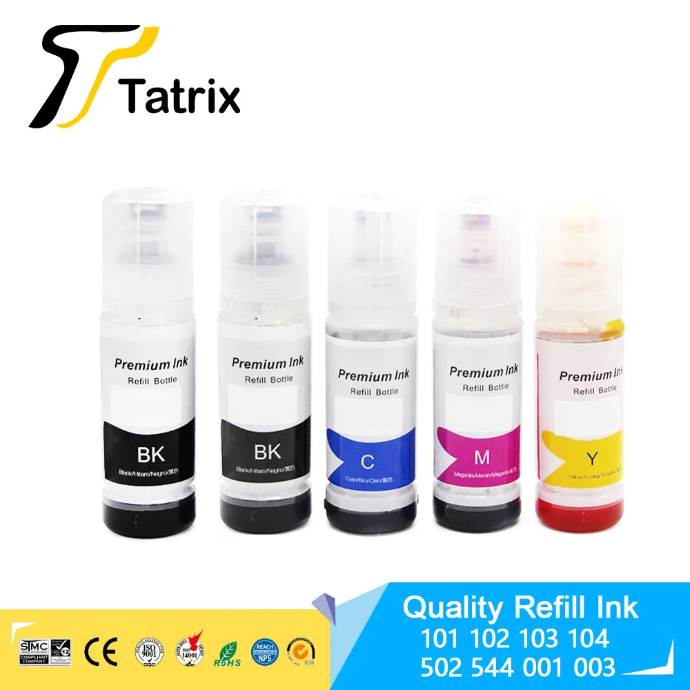

Качественные чернила для Epson L3150 EcoTank Printer L3110 L4150 L4160 ET-2750 3750 4700 4750 2700 2720 101 102 103 104 502 001 003