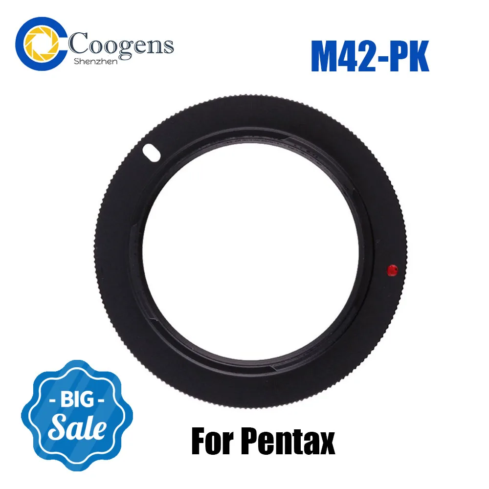 

Metal M42-PK Mount Lens Adapter Ring For Pentax K-X K-7 K20D k10 K-5 K-M K-3 K-50 K-5 II K-30 K-01 K-r k100 K200 Camera DSLR