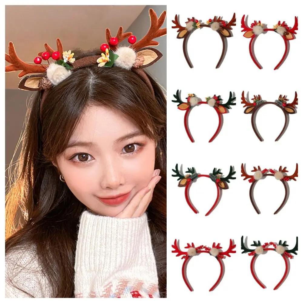 Рождественская повязка для волос детские аксессуары праздничное платье обруч