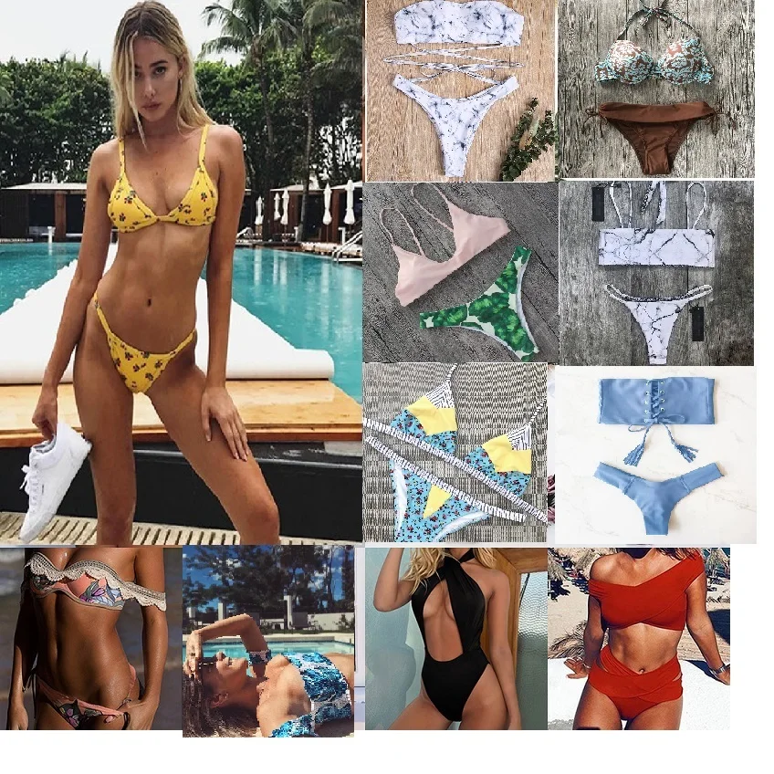 

For Sale Free Shipping Women's Sexy Bikini Set Two Piece Swimsuit Low Price High Quality Beachsuit Summer Swimwear Bathingsuit