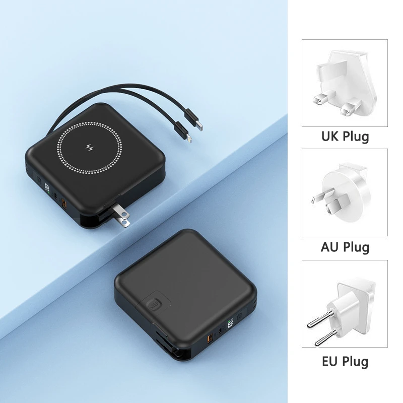 Беспроводное зарядное устройство Macsafe Power Bank 22 5 Вт Powerbank для iPhone Samsung Xiaomi Huawei Airpods с