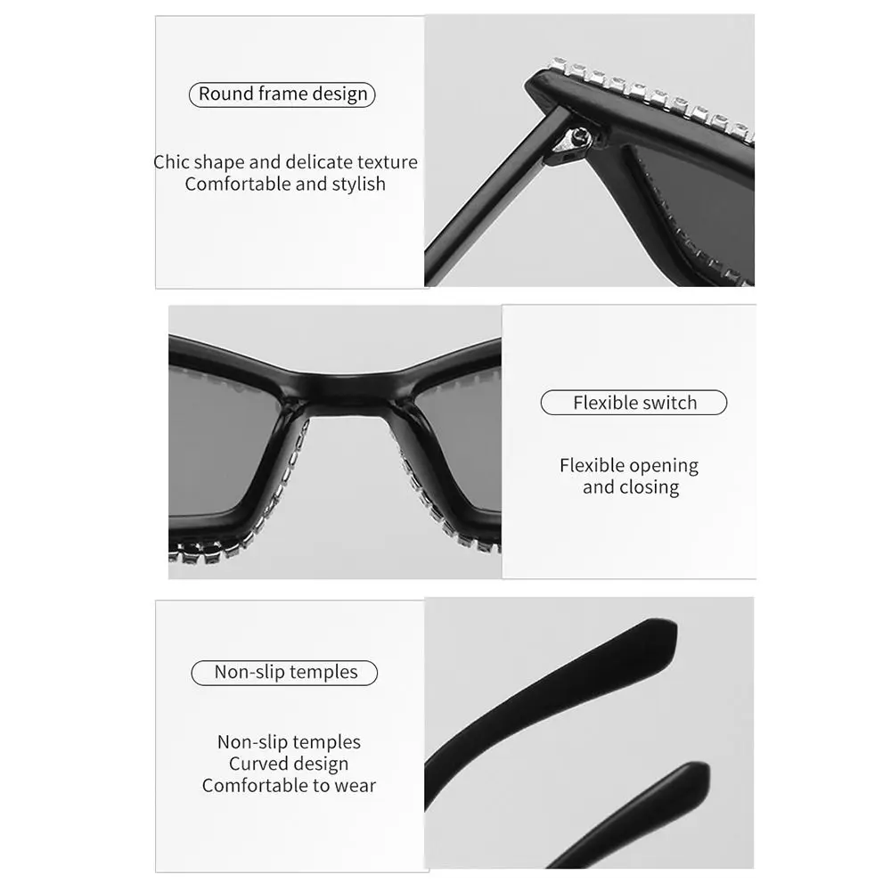 Солнцезащитные очки в треугольной оправе кошачий глаз забавные маленькие со