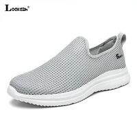 loekeah unisex walking shoes mens mesh tennis casual shoes sneakers womens outdoor comfortable breathable slip on footwear