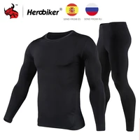 herobiker motorcycle jacket men fleece lined thermal underwear set skiing suit winter warm moto jacket clothing 3 colour