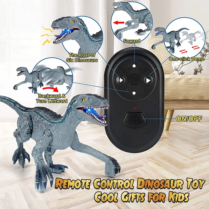 

2.4G RC Dinosaur Model Toys USB Infrared Electric Remote Control Toys for Boys Jurassic World Raptor Dinozaur Gifts for Kids