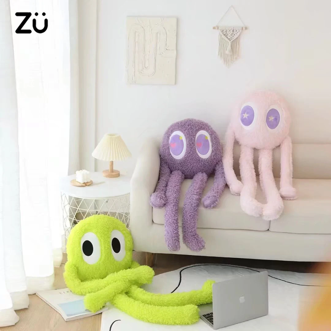

ZU 100cm Cute Big Eyes Long Legs Octopus Plush Toy Lovely Large Hug Pillow Sofa Cushions For Girl Boy Sleep Companion