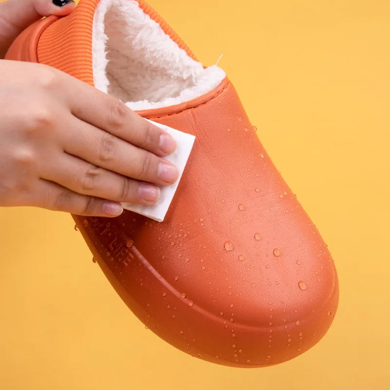 2021 водонепроницаемые Нескользящие домашние хлопковые тапочки зимние теплые