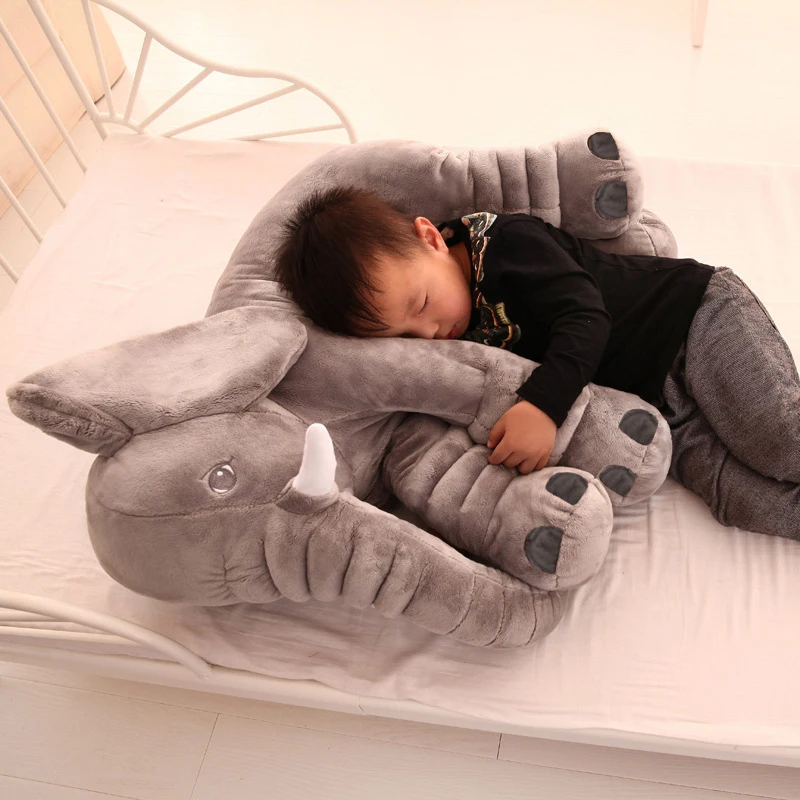 

1 PC 40/60cm Cute Infant Super Soft Appease Elephant Playmate Calm Doll Baby Appease Plush Toys Elephant Pillow for Kids Gift