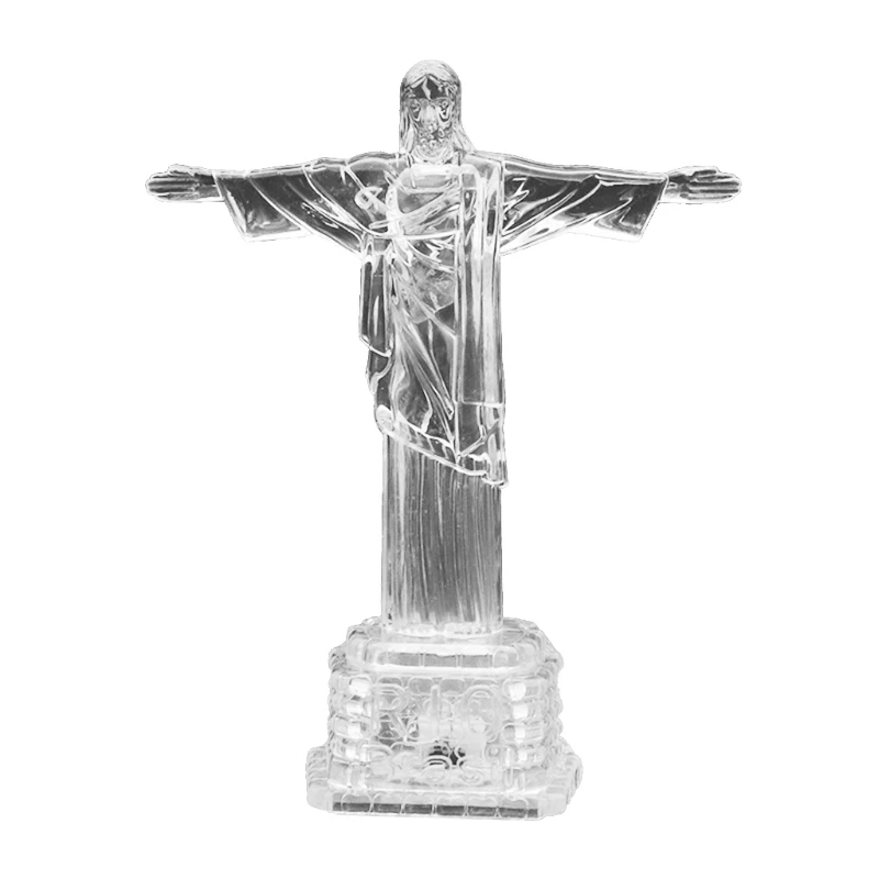 

Новинка 2022 г., 3d-ночник крест, статуэтка бразильского Иисуса, меняющая цвет светодиодный светильник, Декор