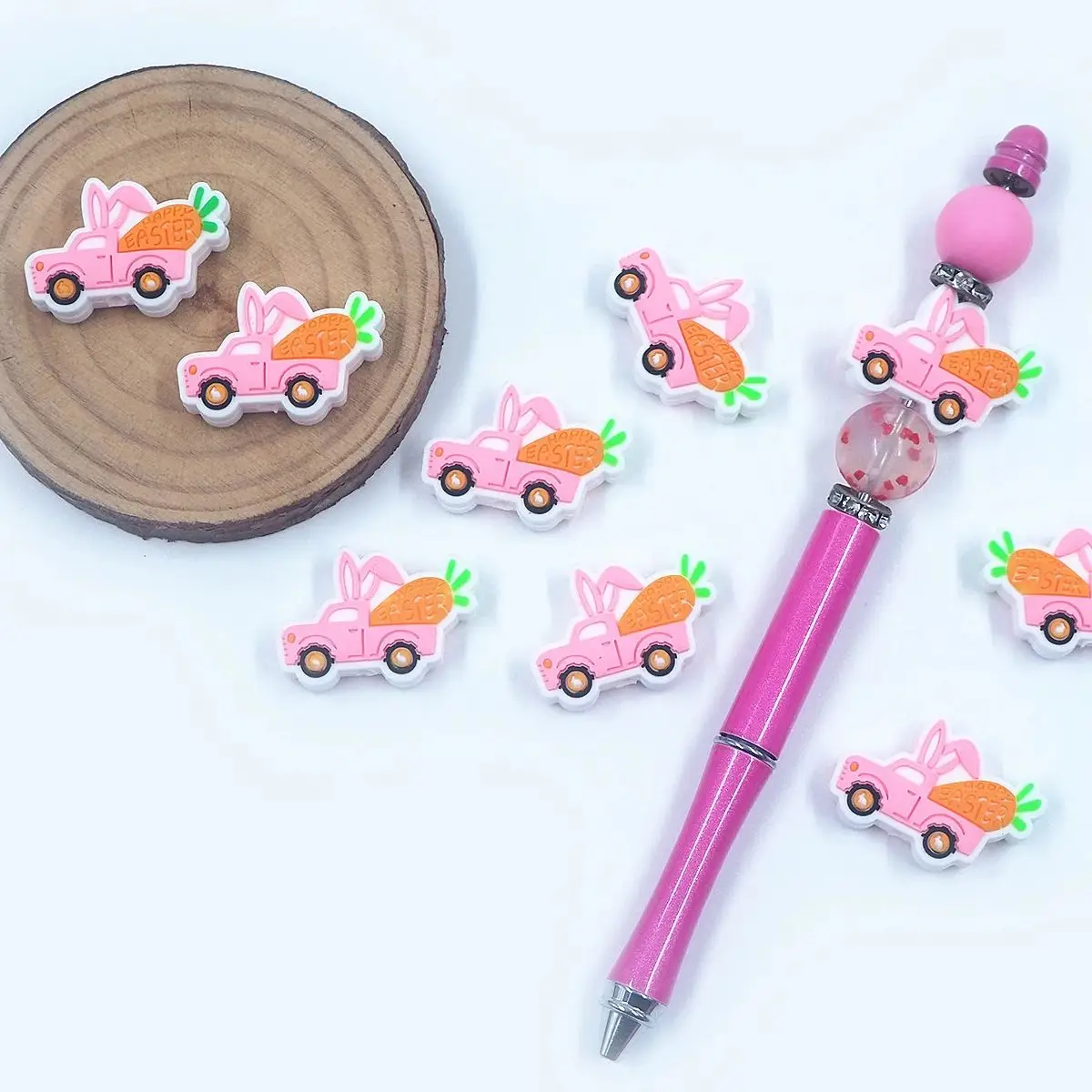 Chenkai 50 шт. силиконовые фокусные бусины в виде моркови кролика грузовика для