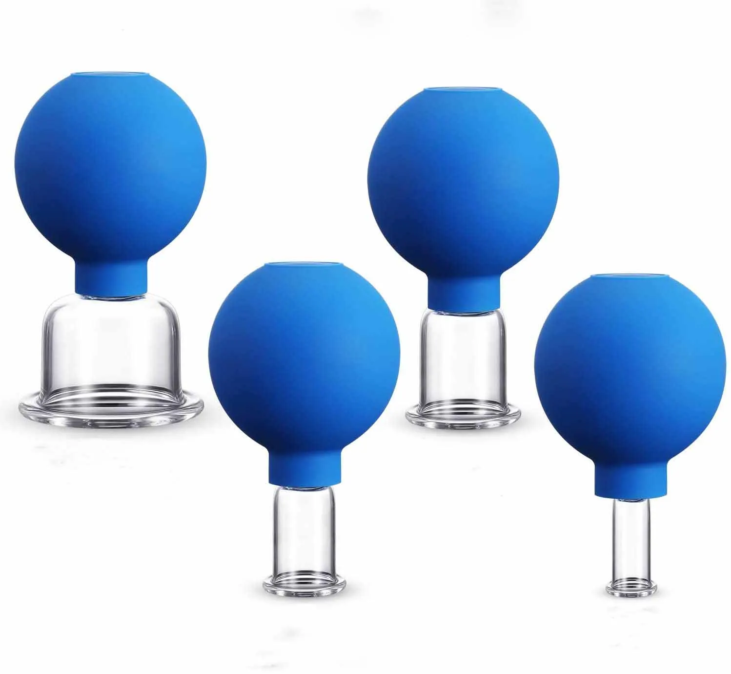 

Набор вакуумных чашек для массажа здоровья, 4 шт., резиновая головка, антицеллюлитное всасывание, устройство для китайской медицины