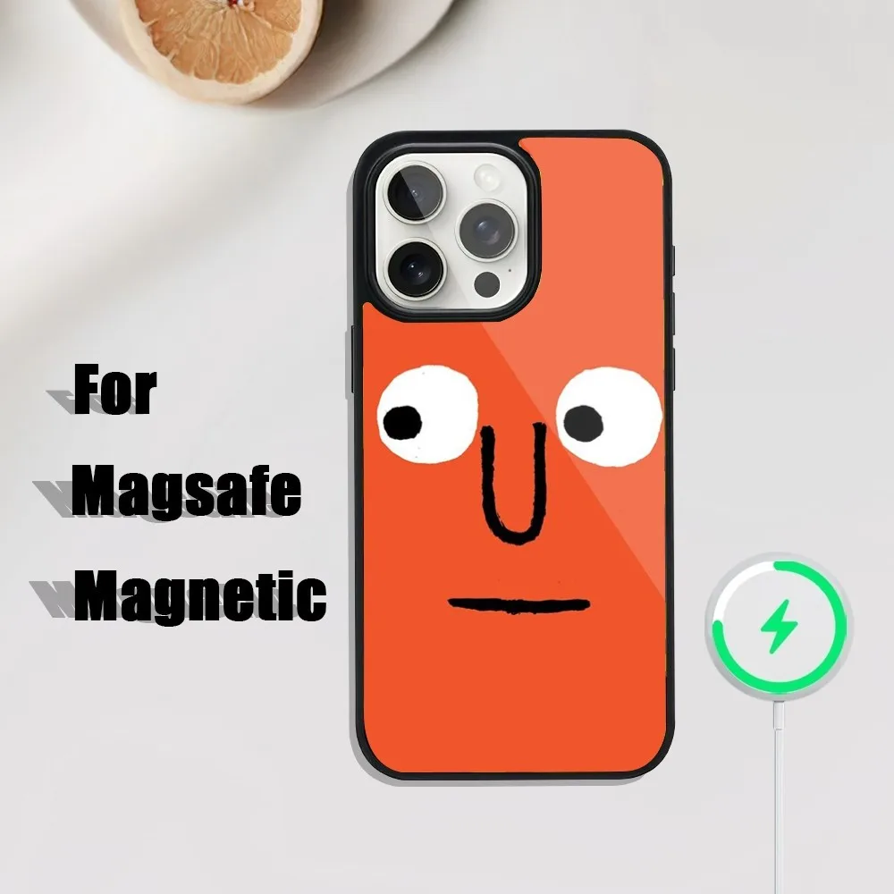 Чехол для телефона J-Jean Jullien iPhone 16 15 14 13 12 11 Plus Pro Max Mini Magsafe с магнитной беспроводной