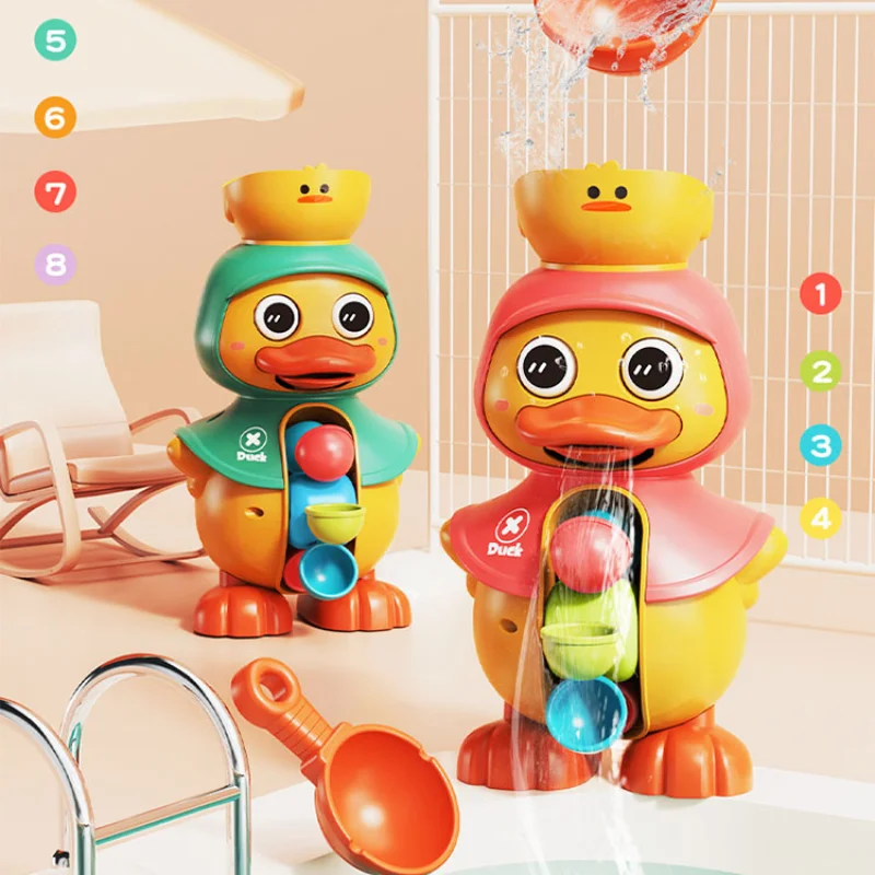 

Детская игрушка-Утенок для душа, милая мультяшная вращающаяся водяная машина на присоске, разбрызгиватель для ванны, детский водяной разбрызгиватель, большая утка