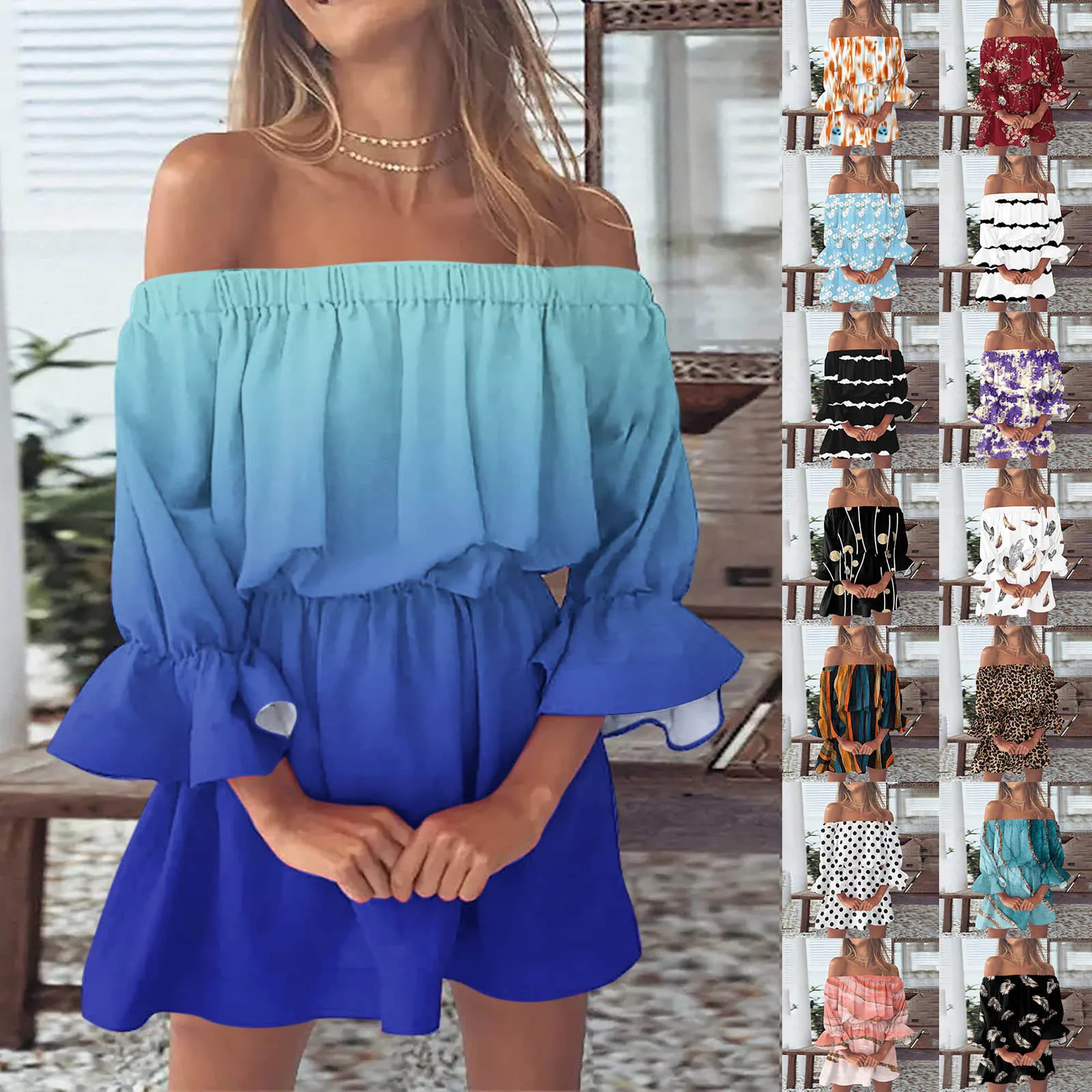 

Летние платья для женщин, сексуальное платье макси без рукавов с открытыми плечами, южные платья для женщин, летние платья с цветочным принт...