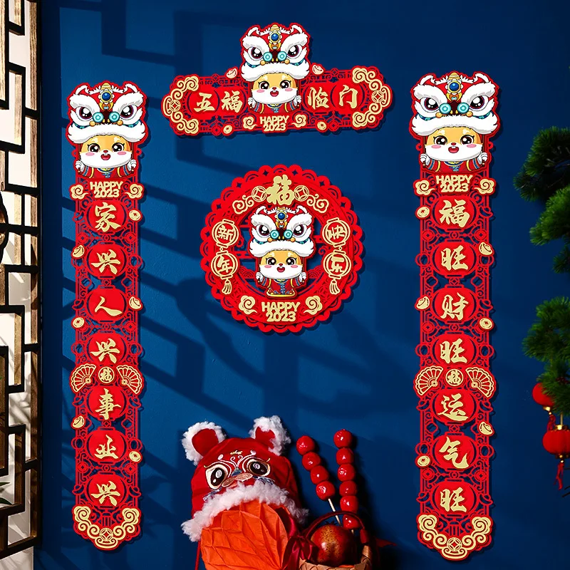 

Пары на праздник весны, Год Кролика, китайские Новогодние украшения для дома, кролик, традиционное китайское украшение 2023