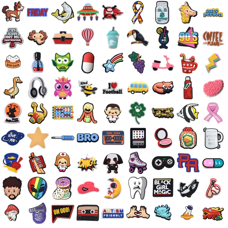 

Женские Подвески для обуви, дизайнерские рождественские подарки для Crocs, подвески для Croc, аксессуары для обуви, летние джинсовые булавки, Наборы украшений для детей