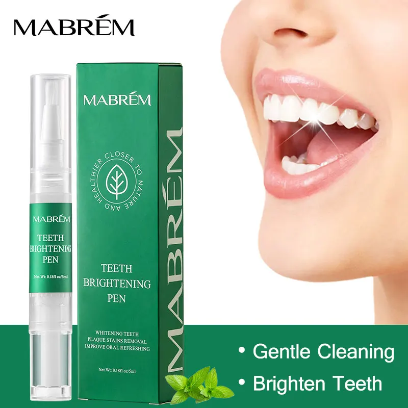 MABREM Tooth Brightening Serum Pen Whitening Gentle Cleaning Removal of Dental Stains Dark Spots Beauty Health Face Care Essence