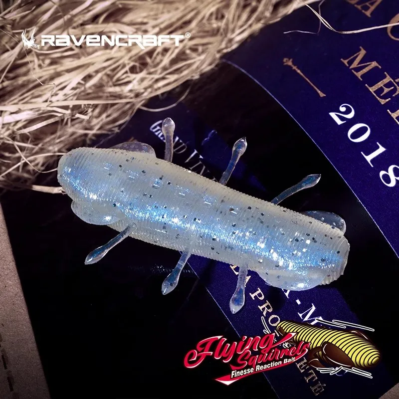 Новые тонущие мягкие приманки Ravencraft Feishu скользящие креветки червь бессвинцовая