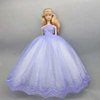 16 purple lace bride dress for barbie doll clothes for barbie princess accessories clothing wedding ball gown outfits toy 11 5