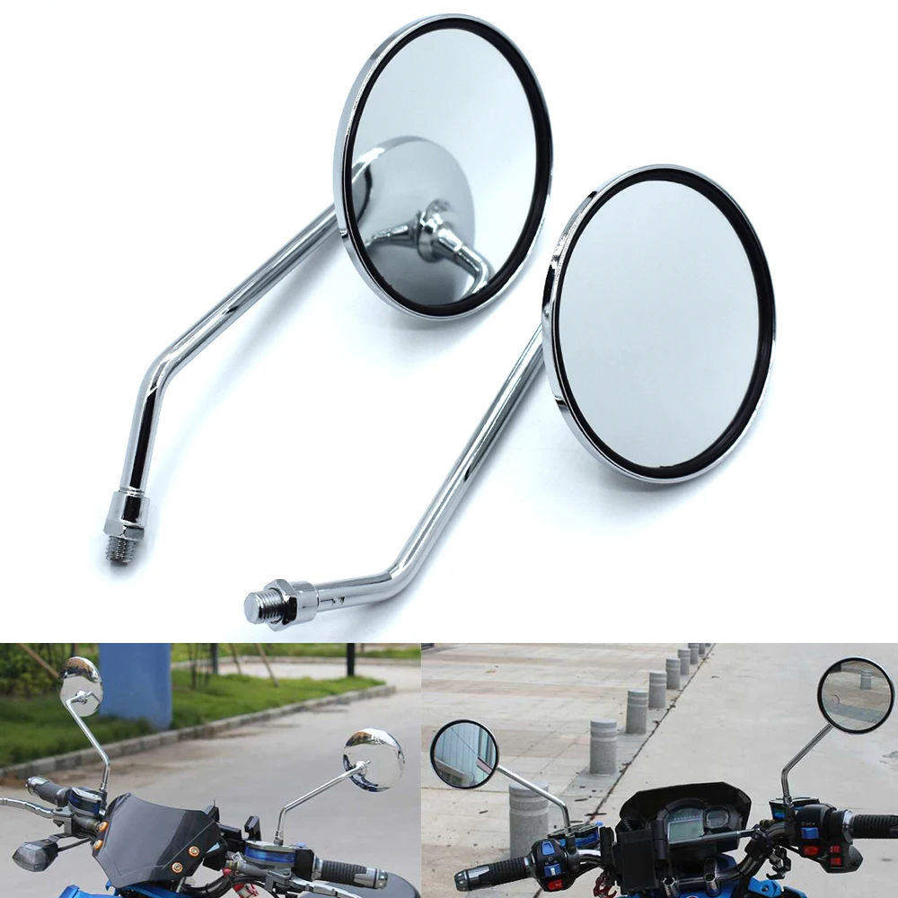 

Universal 10mm Motorcycle Back Side Mirrors Motorbike Rear View Mirror For Yamaha FZR400RR FZR600 FZR600R FZR750R FZR1000 MT-09