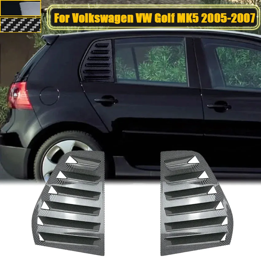 

Rear Window Louvers For Volkswagen VW Golf MK5 2005-2007 Hatchback Shutters Windshield Cover Trim Sticker Car Tuning Accessories