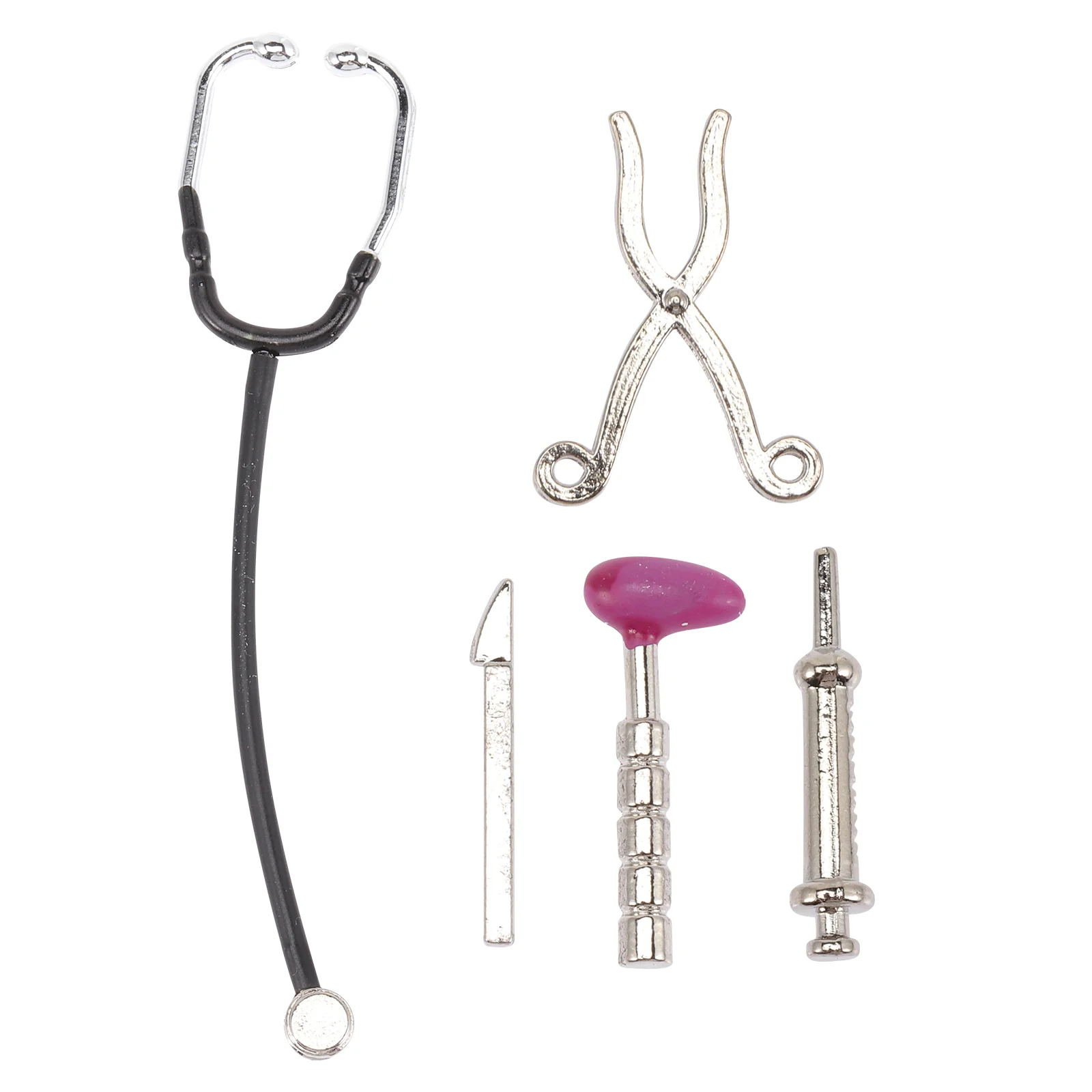 

1 Set Miniature Stethoscope Syringe Mini Doctor Tools for Mini House House Dollhouse