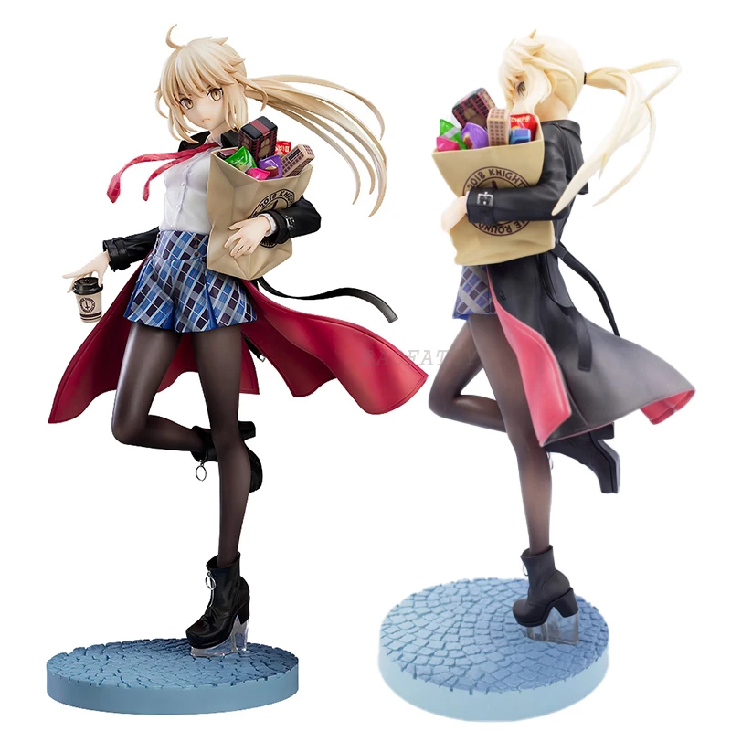 

24cm Fate/Grand Order Anime Figure Saber/Altria Pendragon Alter Action Figure Heroic Spirit Traveling Outfit Figurine Doll Toys