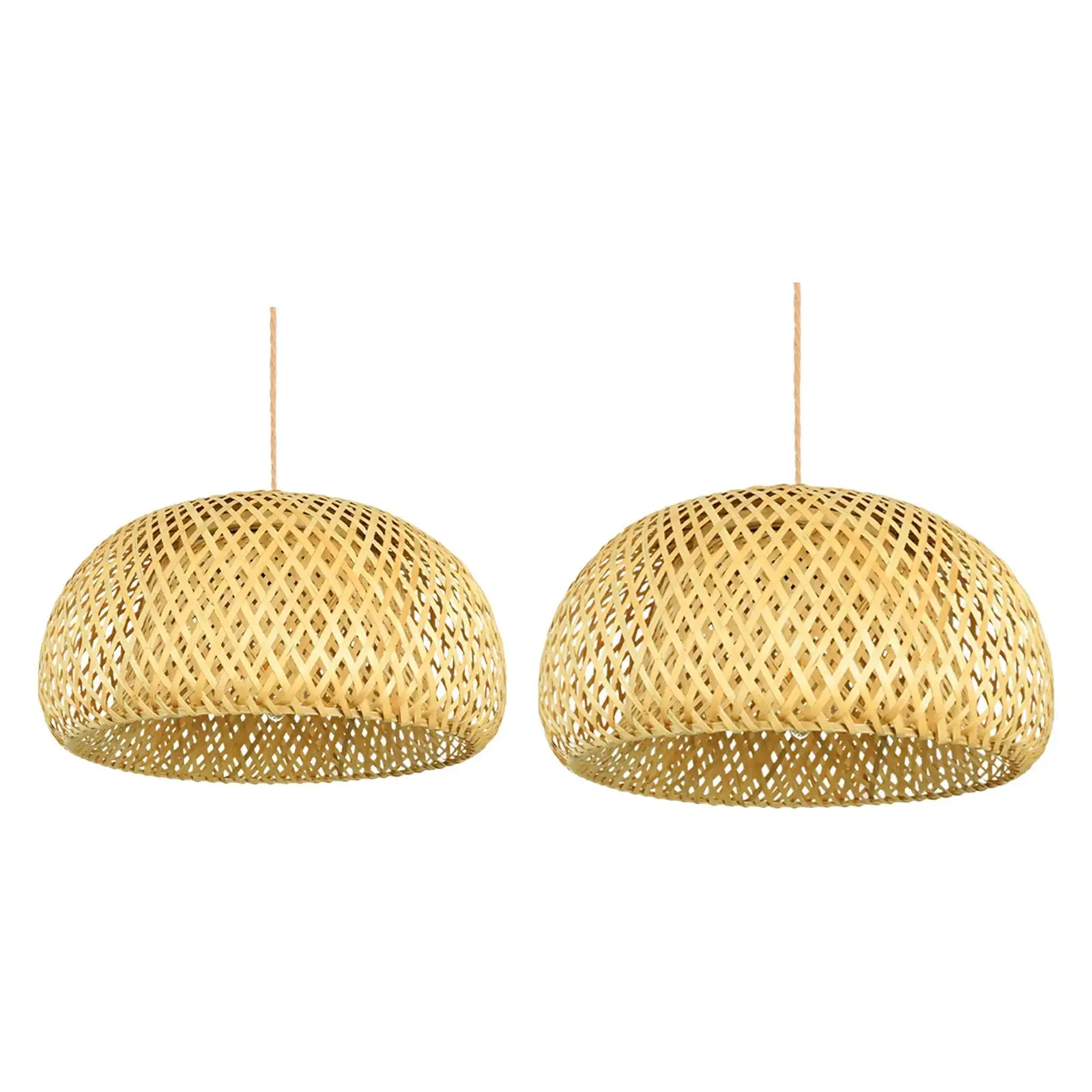 

Wicker Bamboo Ceiling Lights Lampshade Pendant Light Cover Pendant Hanging Light Lampshade for Farmhouse Bedroom Restaurant Home