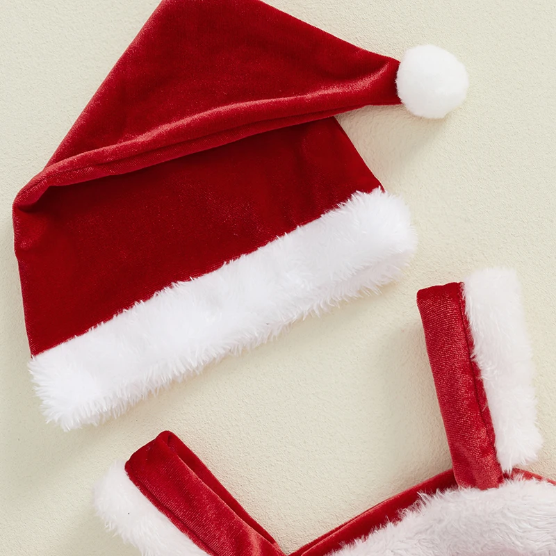 Рождественское платье для маленьких девочек бархатное махровое с бантом на