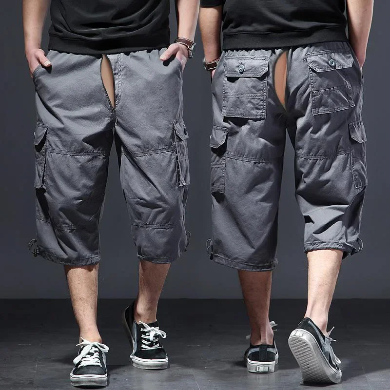 Летние шорты для секса на открытом воздухе с открытой промежностью мужские