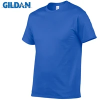 gildan brand hot sale mens summer 100 cotton t shirt men casual short sleeve o neck t shirt comfortable solid color tops tees