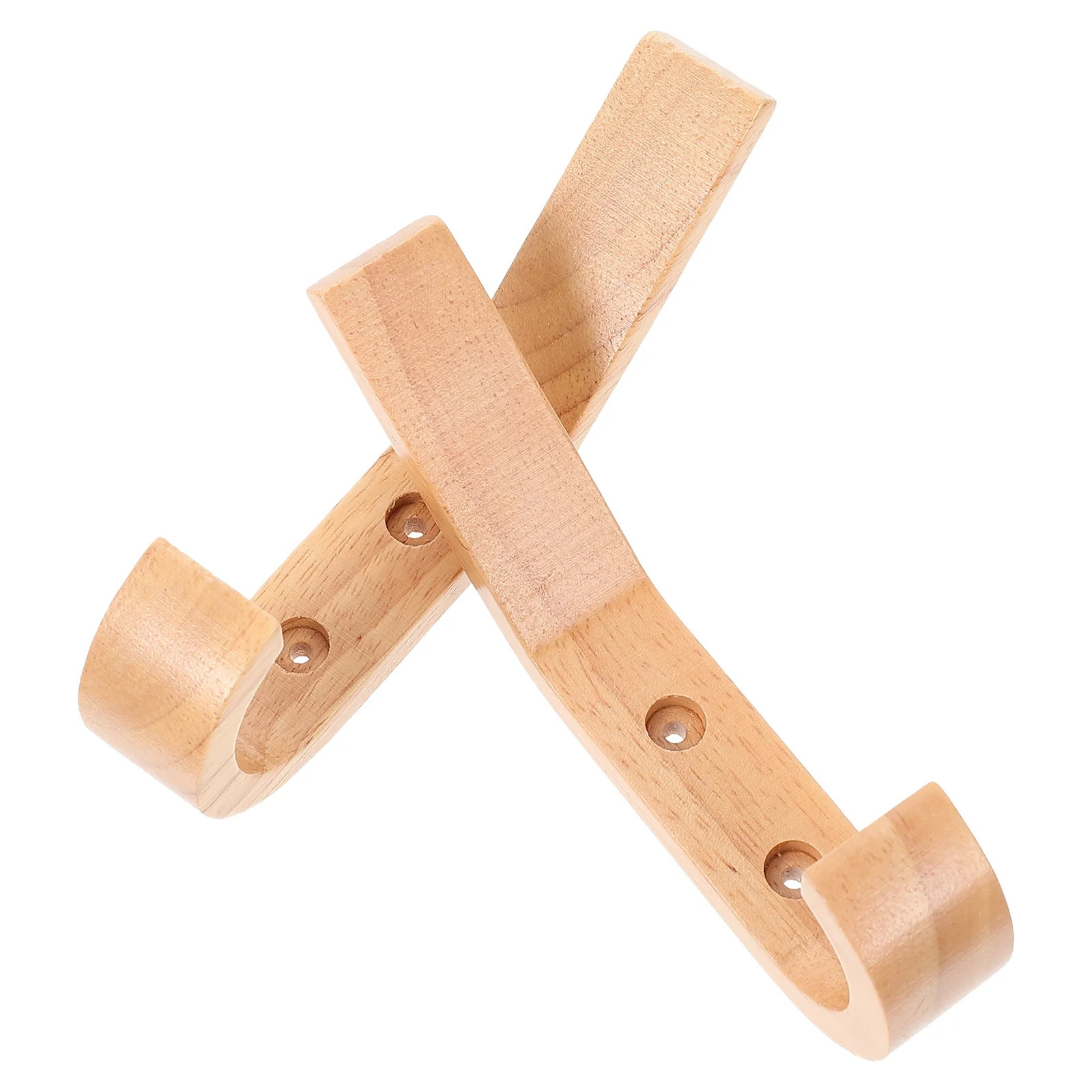 

2 Pcs Coat Hooks Wooden Towel Wall-mounted Caps Home Goods Decor Household Simple Keychain