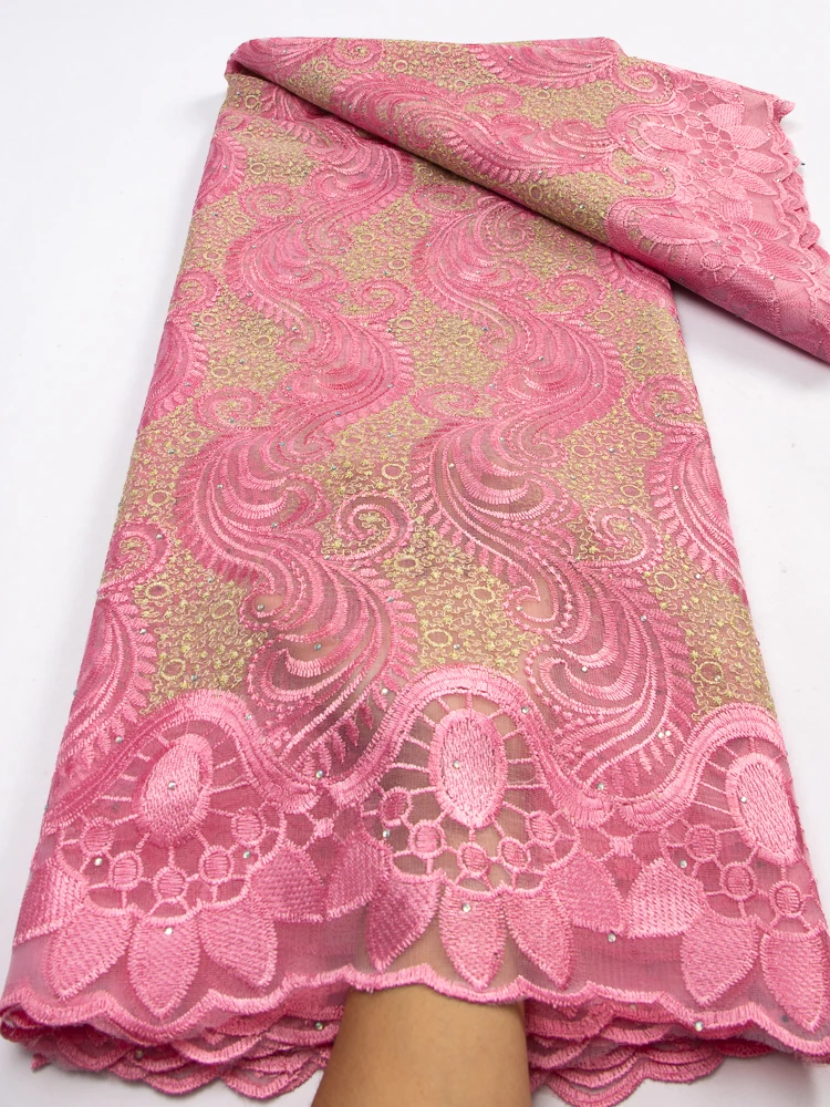 Французская сетчатая кружевная ткань с фотоэлементами Высококачественная