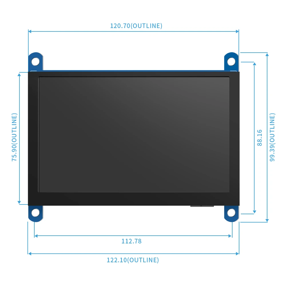 ЖК-экран 800*480 сенсорный экран Raspberry Pi 5-дюймовый мини HDMI монитор совместимый с 400 4 3B