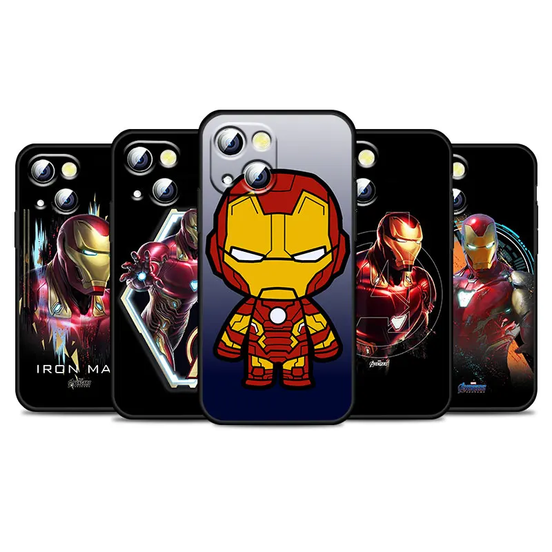 

Fighting Avengers Heroes For Apple iPhone 13 12 11 Pro Max Mini XS Max X XR 6 7 8 Plus 5S SE2020 Soft TPU Black Phone Case Capa
