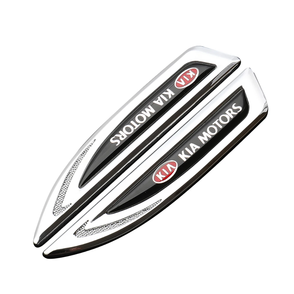 

2 шт. автомобильный металлический логотип, боковое крыло, нож, значок, наклейка для KIA Rio Soul K5 K3 Sportage Ceed Sorento Cerato Optima Picanto