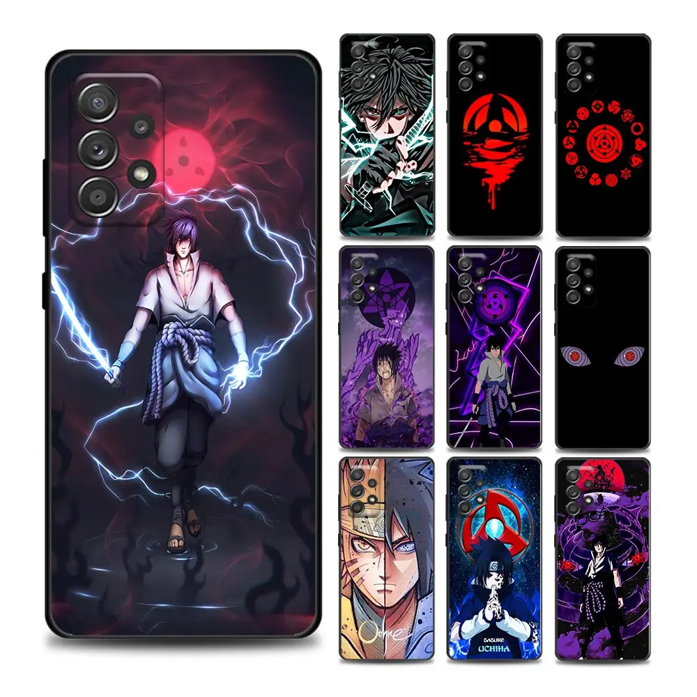 

Naruto Sasuke Kaleidoscope round eye Samsung Case for A01 A02 S A03s A11 A12 A21s A32 5G A41 A72 5G A52s 5G A91 S Soft Silicone