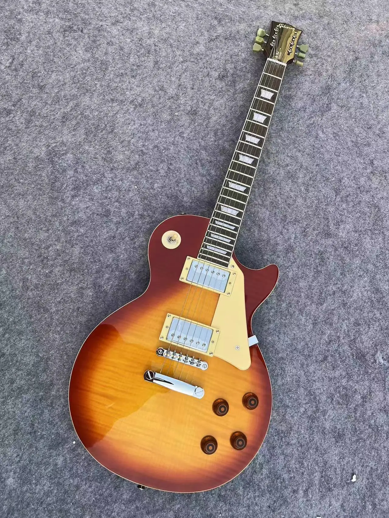 Send in 3 days Flame Maple Top G Les Standard Brown LP Paul Electric Guitar in stock  CFDZSVSDFCV