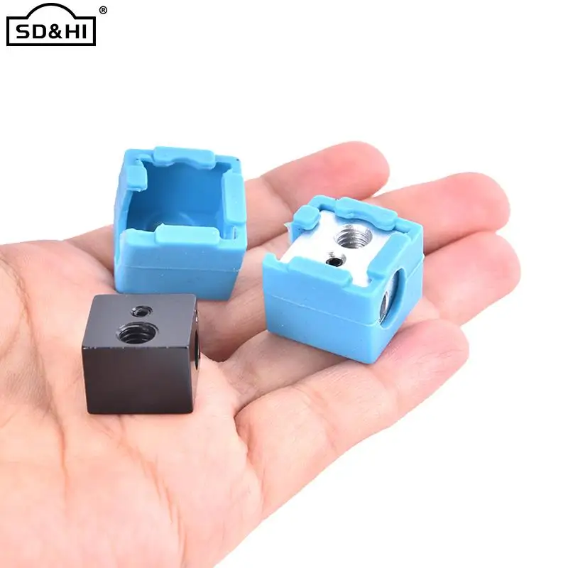

KINGROON E3D V5 J-head нагревательный блок экструдер алюминиевый HotEnd V5 нагревательный блок силиконовый чехол для 3D-принтера детали 16*16*12 мм