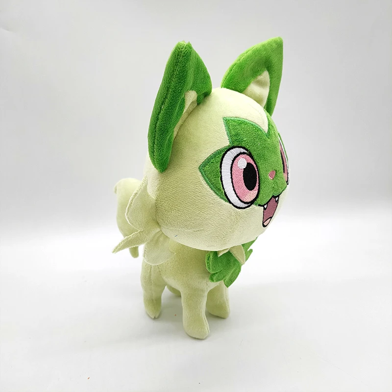 Новая плюшевая Зеленая кошка Takara Tomy Pokemon sprigatito в виде листьев игрушка игра