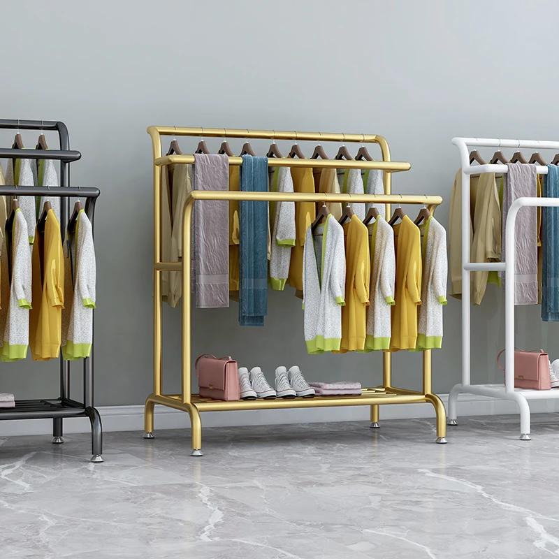 

Library Clothes Hanger Stand Mobile Hallway Rectable Clothing Rack Hanger Bedroom Drying Perchero Ropa Modern Furniture LQQ200YH