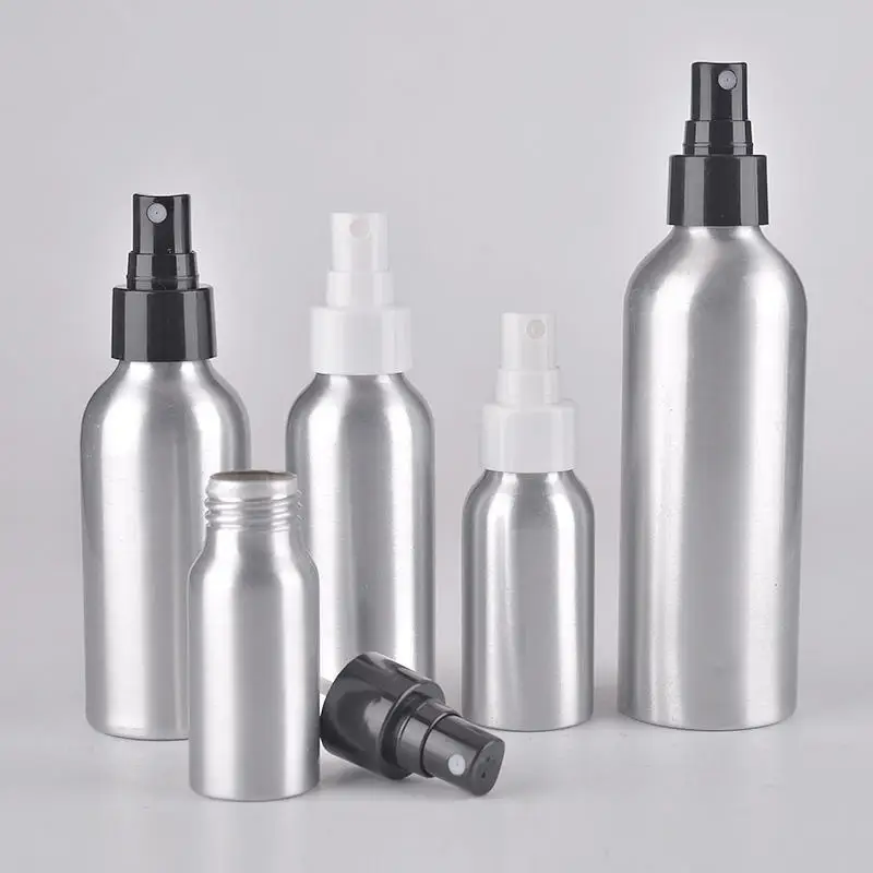 

30/50/100ml Aluminum Bottle Fine Mist Spray Refillable Parfume Bottles 120/150/250ML Perfume Atomizer Hairdress Travel Container