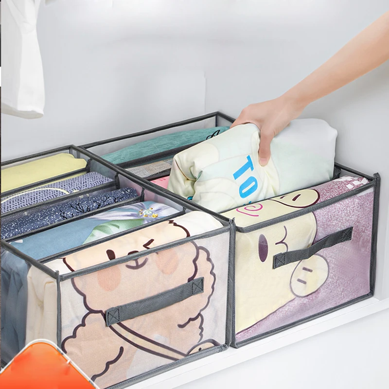 

Storage Artifact Box Wardrobe Quilt Quilt Cover Sheet Pants Clothes Compartment Household Clothing Layered Bedroom Finishing Box