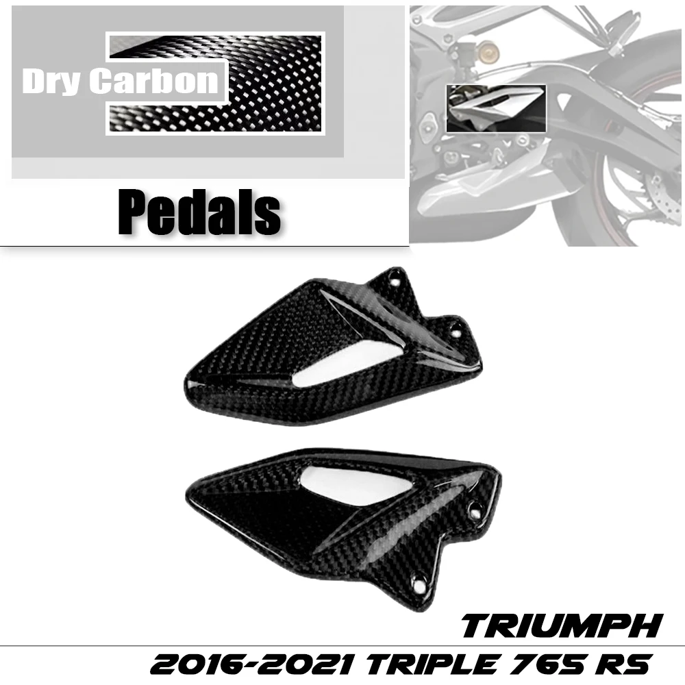 

Для Triumph Street Triple 765RS 2017 -2023 2022 2023 100% полностью сухой 3K детали из углеродного волокна Обтекатели защита для пятки комплект для мотоцикла