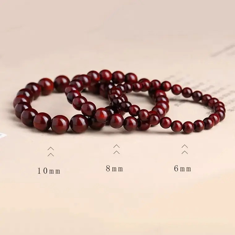 8/10/12mm Natural Diamond Santalinus Prayer Beads Sandalwood Beads Crafts Ethnic Style Bracelet Ornament Gifts for Men and Women