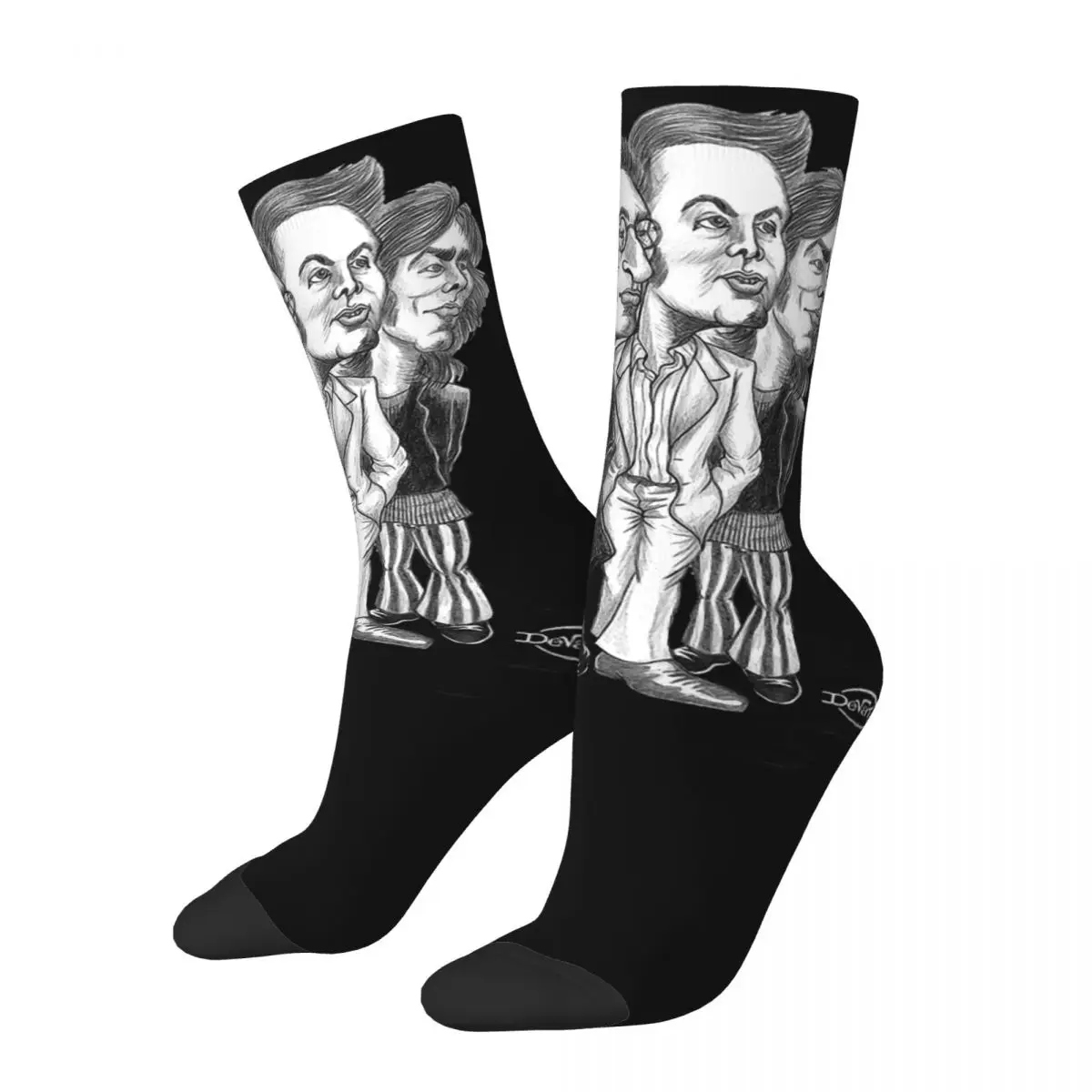 

Funny Sock for Men Cartoon Drawing For Kids & Adult Hip Hop The Beatle Handsome Excellent Musician Pattern Printed Crew Sock