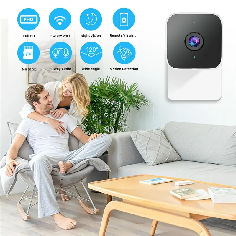 1080P Indoor WiFi Security Camera Great For Baby,Dog&Elderly Integrated Spotlight IR Night Vision, Person Detection & 2 Way Talk