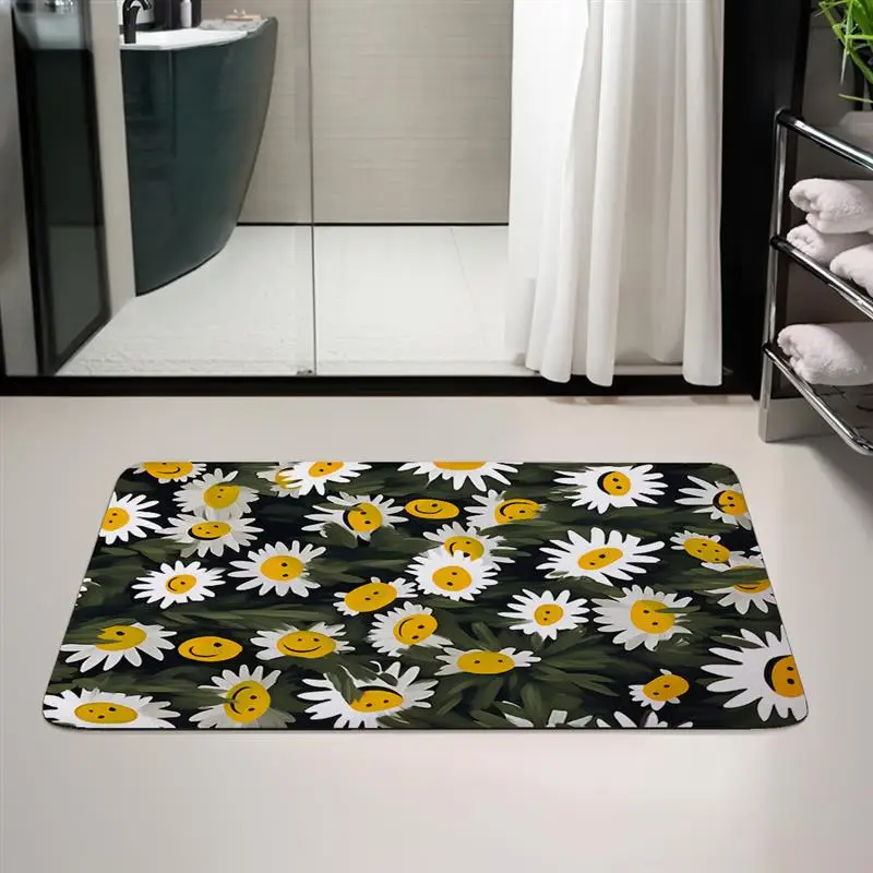 60x40 см Подсолнухи искусственный ковер с принтом украшение для ванной туалета